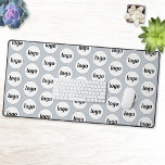 Simple Logo Pattern Business Branding Promotional Desk Mat<br><div class="desc">Simple logo design to foster brand loyalty and promote your small business.  Replace the logo with your own and change the background color in the Design Tool to customize.</div>