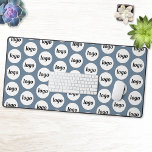 Simple Logo Pattern Business Branding Promotional Desk Mat<br><div class="desc">Simple logo design to foster brand loyalty and promote your small business.  Replace the logo with your own and change the background color in the Design Tool to customize.</div>