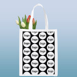 Simple Logo Pattern Business Branding Promotional Grocery Bag<br><div class="desc">Simple logo branding pattern design to foster brand loyalty and promote your small business. Replace the logo with your own and change the background color in the Design Tool to customize. Great for your staff and employees, to use in your business and to give away to your customers and clients....</div>