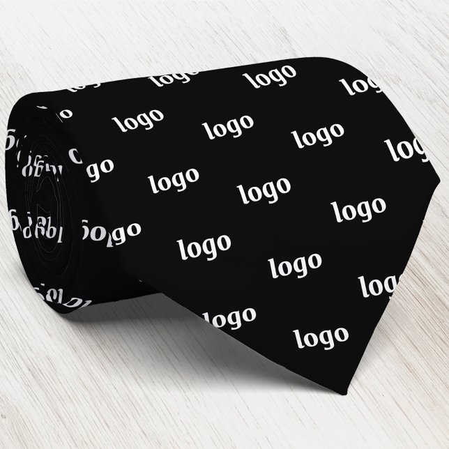 Simple Logo Pattern Business Neck Tie (Simple logo pattern business branding promotional neck tie)