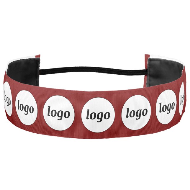 Simple Logo Pattern Business Promotional Burgundy Athletic Headband (Simple logo pattern business branding promotional athletic headband
)