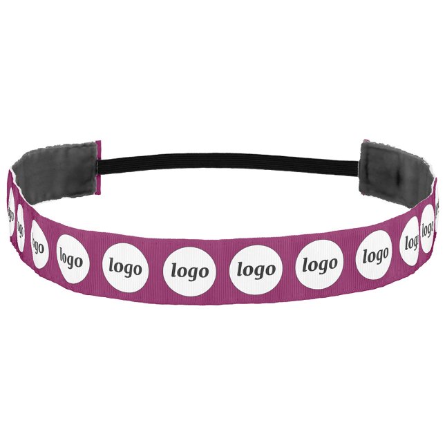 Simple Logo Pattern Business Promotional Dark Pink Athletic Headband (Simple logo pattern business branding promotional athletic headband)
