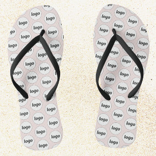 Simple Logo Pattern Business Promotional Flip Flops