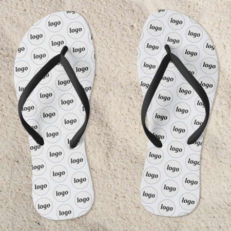 Simple Logo Pattern Business Promotional Flip Flops