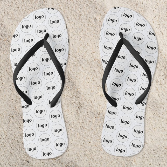 Simple Logo Pattern Business Promotional Flip Flops (Simple logo pattern business promotional flip flops)