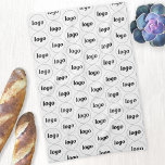 Simple Logo Pattern Business Promotional Kitchen Towel<br><div class="desc">Simple logo pattern design to foster brand loyalty and promote your small business.  Replace the logo with your own and change the background color in the Design Tool to customize.  Use them yourself or in your business or give them to staff,  employees,  customers and clients.</div>