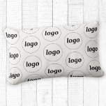 Simple Logo Pattern Business Promotional Lumbar Pillow<br><div class="desc">Simple minimalist logo design to foster brand loyalty and promote your small business. Replace the logo with your own and change the background color in the Design Tool to customize. Use them in your business, hotel, cafe, restaurant, office or store front, or sell or give them away to your customers...</div>