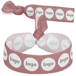 Simple Logo Pattern Business Promotional Red Elastic Hair Tie