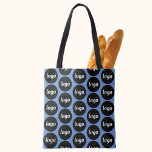 Simple Logo Pattern Business Promotional Tote Bag<br><div class="desc">Simple logo pattern design to foster brand loyalty and promote your small business.  Replace the logo with your own and change the background color in the Design Tool to customize.</div>