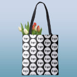 Simple Logo Pattern Business Promotional Tote Bag<br><div class="desc">Simple logo pattern design to foster brand loyalty and promote your small business.  Replace the logo with your own and change the background color in the Design Tool to customize.</div>