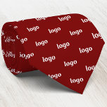 Simple Logo Pattern Dark Burgundy Red Business Neck Tie<br><div class="desc">Simple logo pattern design business branding professional tie for your staff and employee uniforms,  or to promote your business at corporate events,  trade shows,  sales meetings and consultations.</div>