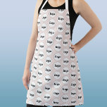Simple Logo Pattern Promotional Blush Pink Apron<br><div class="desc">Simple minimalist logo design to foster brand loyalty and promote your small business.  Replace the logo with your own and change the background color in the Design Tool to customize.  Perfect for business parties and events,  or for your cafe,  restaurant or bakery.</div>