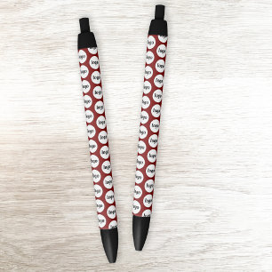 Simple Logo Pattern Promotional Business Burgundy Pen