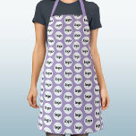Simple Logo Pattern Promotional Pastel Lilac Apron<br><div class="desc">Simple minimalist logo design to foster brand loyalty and promote your small business.  Replace the logo with your own and change the pastel lilac purple background color in the Design Tool to customize.  Perfect for business parties and events,  or for your cafe,  restaurant or bakery.</div>