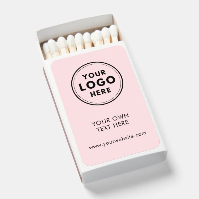 Simple Logo Pink Matchboxes (Front Open)