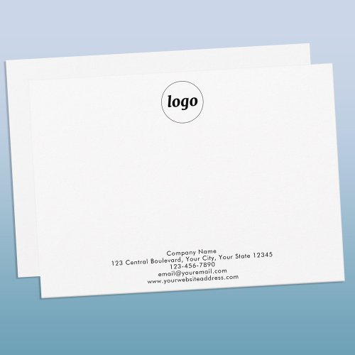 Simple Logo Professional Note Card