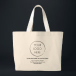 Simple Logo Promotional Bag, Business or Shop, Large Tote Bag<br><div class="desc">Add your logo and text to create a cool custom tote bag for your business,  shop,  or event. These bags are great for marketing and promotions.</div>