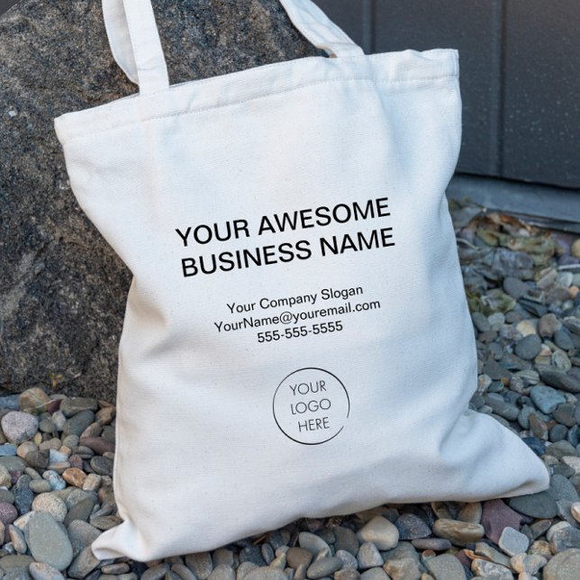 Simple Logo Promotional Bag, Business or Shop, Tote Bag (Creator Uploaded)