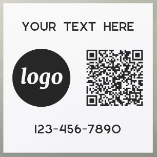 Simple Logo Promotional Business QR Code Car Magnet