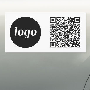 Simple Logo Promotional Business QR Code Car Magnet