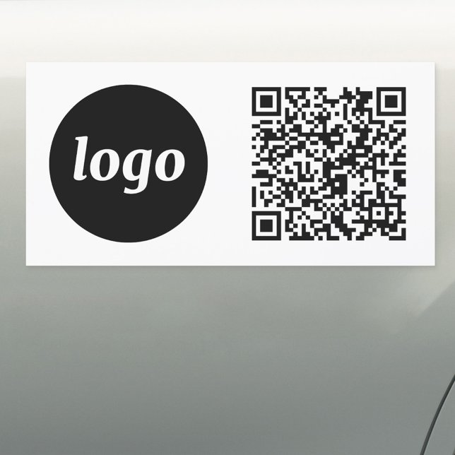 Simple Logo Promotional Business QR Code Car Magnet (Logo with QR code business promotional car magnet)