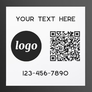 Simple Logo Promotional Business QR Code Car Magnet