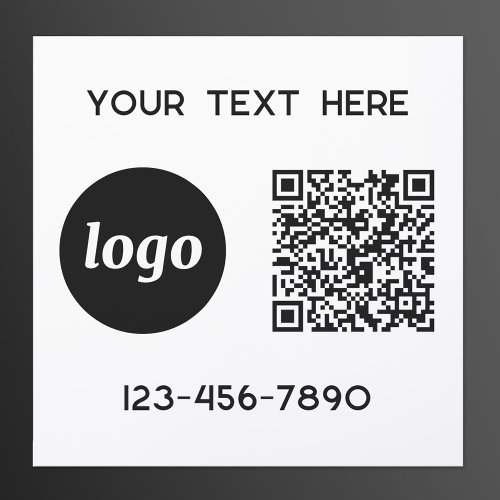 Simple Logo Promotional Business QR Code Car Magnet