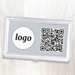 Simple Logo Promotional Business QR Code Card Case