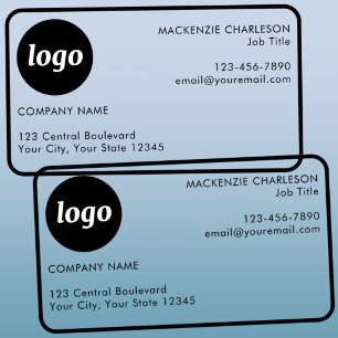 Simple Logo Promotional Networking Clear Business Cards