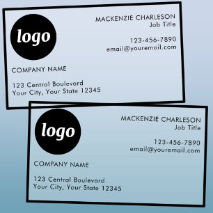 Simple Logo Promotional Networking Clear Business Cards