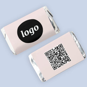 Simple Logo QR Code Blush Pink Promotional Hershey's Miniatures