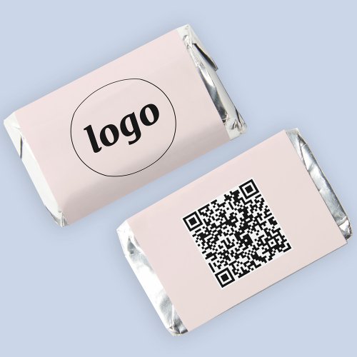 Simple Logo QR Code Blush Pink Promotional Hersheys Miniatures