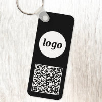 Simple Logo QR Code Business Black and White