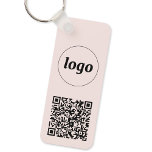 Simple Logo QR Code Business Keychain<br><div class="desc">Add your own logo and QR code to this striking minimalist professional design.   Great for employee branding,  or as a promotional product for your employees,  clients and customers.</div>