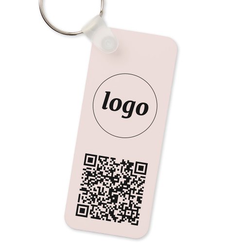 Simple Logo QR Code Business Keychain