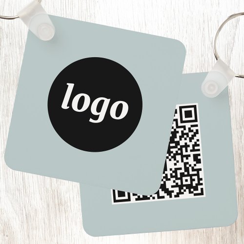 Simple Logo QR Code Business Keychain