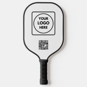 Simple Logo QR Code Business Promo Design Pickleball Paddle
