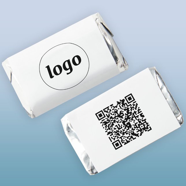 Simple Logo QR Code Business Promotional Hershey's Miniatures (Logo and QR code business promotional Hershey's Miniatures chocolates)
