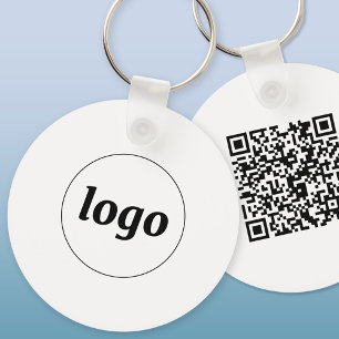 Simple Logo QR Code Business Promotional Keychain