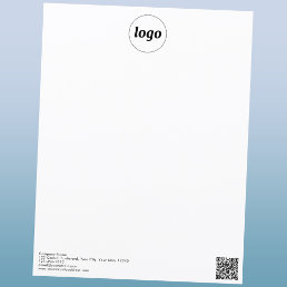 Simple Logo QR Code Professional Letterhead