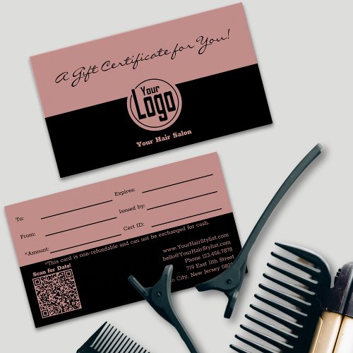 Simple Logo QR Code SMB Gift Certificate