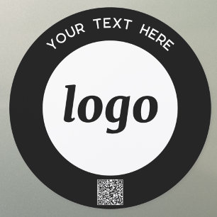 Simple Logo QR Code Text Business Car Magnet