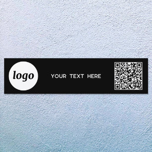 Simple Logo QR Code Text Promotional Business Sign