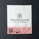 Simple Logo QR Vendor Event Promotional Display Tapestry<br><div class="desc">Showcase your brand effortlessly with this simple logo QR event display. Perfect for vendors, markets, and promotional events, it allows customers to quickly scan your QR code while highlighting your logo in a clean, professional design. Ideal for trade shows, pop-up shops, and business events to make your brand stand out....</div>