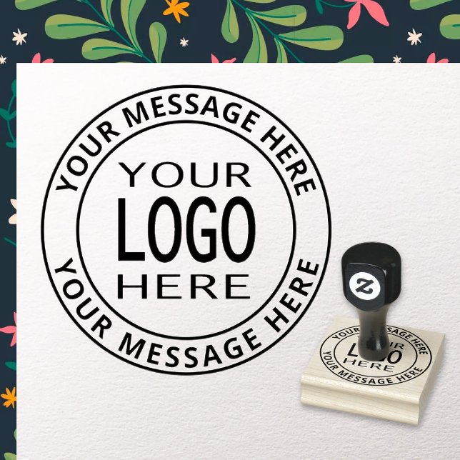 Simple Logo Replacement & Bold Customizable Text Rubber Stamp (Creator Uploaded)