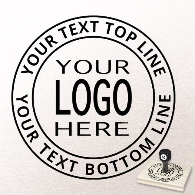 Simple Logo Replacement & Bold Customizable Text Rubber Stamp (Creator Uploaded)