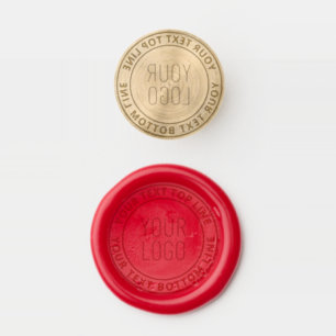 Simple Logo Replacement & Bold Customizable Text Wax Seal Stamp