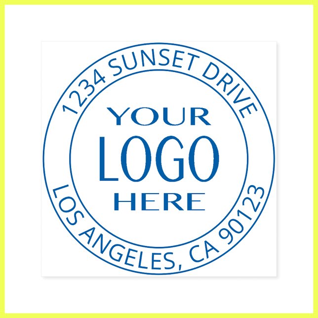 Simple Logo Replacement & Customizable Text Self-inking Stamp (Creator Uploaded)