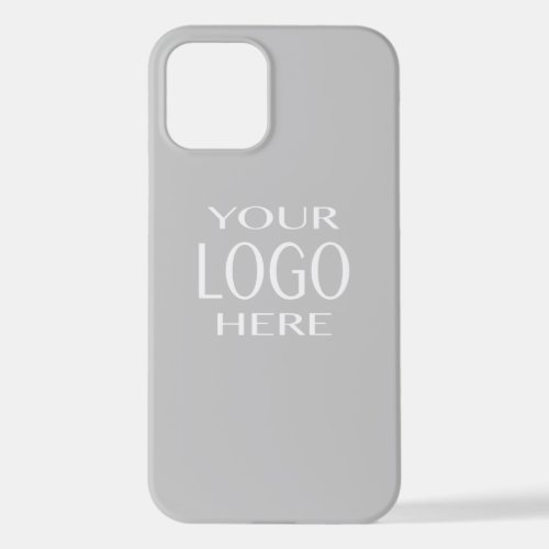 Simple Logo Replacement  Light Grey iPhone 12 Case