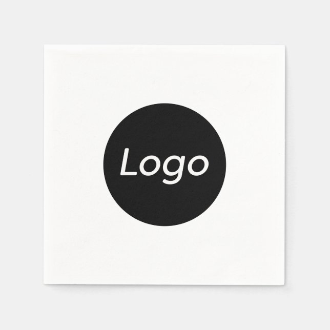 Simple Logo small business professional Napkins (Front)